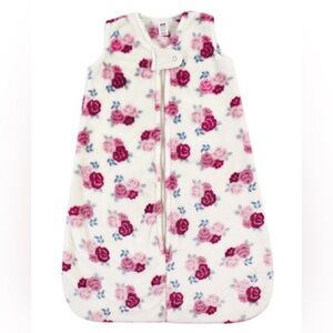 Hudson Baby Plush Sleeping Bag Sack Wearable Blanket Floral White Pink XL 18-24